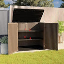 KINYING Larger Outdoor Storage Shed Weather Resistance, Resin Sheds & Outdoor Storage for Garden, Patios, Backyards, 48 Cu.Ft Tool Shed for Garbage Cans, Lawn Mower, Garden Tools,Brown by GreenHaven Gardens