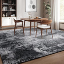 Area Rug Living Room Rug, 5x7 Modern Abstract Washable Rug Black Non Slip Foldable Faux Wool Vintage Carpet, Fluffy Non-Shedding Rugs for Living Room, Bedroom, Dining Room, Kids Playroom by TinyTreasures Baby Boutique
