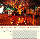 Orange Net Lights Outdoor Waterproof - 360 LED With Remote, 12x5 ft Extendable 8 Modes Christmas Lights for Thanksgiving Bushes Gazebo Lawn Garden Shrubs Tree Backyard by GreenHaven Gardens
