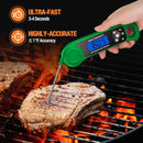 Digital Meat Thermometer for Grilling, Candy Thermometer Instant Read Food Thermometer Waterproof with Backlight for Cooking, Deep Fry, BBQ, Grill, Smoker and Roast (Green) by TinyTreasures Baby Boutique