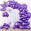 130pcs Metallic Purple Balloons Different Sizes 18" 12" 10" 5" Chrome Purple Latex Balloon Garland Arch Kit for Birthday Baby Shower Graduation Wedding Gender Reveal Party Decorations by CozyNest Decor