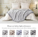 Amélie Home Chenille Knit Throw Blanket for Couch, Checkered Texture Decorative Soft Blanket for Sofa, Bed & Living Room, 50"x60", Grey & White by CozyNest Decor