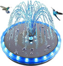 SZMP Solar Fountain, 4W Solar Powered Bird Bath Fountains with 4000 Battery, Color LED Lights, Outdoor Water Feature Fountain Pump with 7 Nozzle and 4 Fixers for Garden, Patio, Pond, and Pool by GreenHaven Gardens