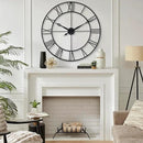 CLXEAST 30 Inch Large Wall Clock Modern, Oversized Roman Numeral Decorative Black Metal Wall Clock for Living Room Decor,House Warming Gifts New Home by CozyNest Decor