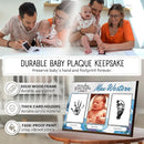 Baby Hand and Footprint Kit with Photo & Birth Details, Inkless Hand and Footprint Kit, Newborn Keepsake Plaque, Baby Shower Gifts (STYLE 1 (Fully Personalized) (Welcome To The World - Baby Boy)) by TinyTreasures Baby Boutique