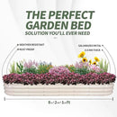 1MORE Galvanized Raised Garden Bed- Planter Garden Boxes Outdoor, Raised Beds for Gardening, 8x2x1ft Metal Garden Bed Kit for Vegetables Flower, Planter Raised Beds with Protective Tape & Tools.White by GreenHaven Gardens
