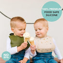 Loulou Lollipop Soft, Waterproof Silicone Feeding Bib by TinyTreasures Baby Boutique