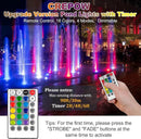 RGB Pond Lights with Timer, LED Underwater Submersible Colorful Landscape Spotlights, 98ft Remote Control IP68 Waterproof Fountain Lights for Fish Aquarium Tank Garden Yard Pool (Set of 2) by GreenHaven Gardens