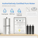Waterdrop Gravity-fed Water Filter System, with Upgrade 3 Black Carbon Filters and Metal Spigot, 9000 Gallon Longer Lifespan and 150% Faster Flow, King Tank Series, 2.25G by CozyNest Decor