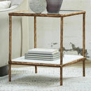 Signature Design by Ashley Ryandale Contemporary Accent Table, Antique Brass Finish by CozyNest Decor