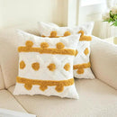 HOdo Home 18x18 Throw Pillow Covers, 2PCS Tufted Boho Jacquard Pillow Covers,Farmhouse Decorative Pillow Cover,Pillow Cases for Couch Sofa Bed Stylish Decor, Simple Textured Cushion Sham by CozyNest Decor