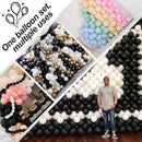 Black Linking Balloons, 100PCS Linked Balloon with Tail for Balloon Wall Arch and Chains, Quick Linkable Balloons for Wedding Birthday Baby Shower Engagement Graduation Party Decorations (10inch)