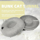 Donut Cat Tunnel Bed Peekaboo Cat Cave for Large Cats Up to 30 Lbs, Kitty Interactive Playing Tent House for Multiple Cats,Detachable,Scratch Resistant (Light Gray, Medium - 20 Inch Diameter) by CozyNest Decor