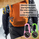 12 Pcs Mini Compass Keychain for Kids Bulk, Small Pocket Magnetic Compass Survival Hiking for Outdoor Survival Camping Party Backpacking Accessory by TinyTreasures Baby Boutique