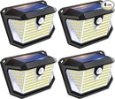Solar Lights Outdoor Motion Sensor, 178 LED 300LM Waterproof IP65, Wall Mounted Security Light with 3 Modes, 270° Wide AngleWide Angle, Solar Powered for Garden, Yard, Patio, Front Door(4Pack) by GreenHaven Gardens