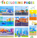 Jelly Sticker Books for Toddlers 2-4 Years, Reusable Sticker Book for Kids 1-3, Toddler Travel Essentials Vehicles Stickers for Kids Toddler Plane Activities (Vehicles) by TinyTreasures Baby Boutique