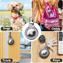 Upgrade Waterproof 2 Pack Airtags Holder with Apple Airtags Keychain, Hard PC Air Tag Case, Anti-Scratch & Shock Air tag Holder, Men's Women's Keyrings & Keychains-Clear Black+Clear Black by TinyTreasures Baby Boutique