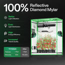 VIVOSUN S538 5x2 Grow Tent, 60"x32"x80" High Reflective Mylar with Observation Window and Floor Tray for Hydroponics Indoor Plant for VS2000/VSF4300 by GreenHaven Gardens