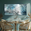 SOUGUAN Landscape Art Posters Blue Pictures Wall Decor Grey Forest Wall Prints Botanical Artwork for Dining Room Bedroom 20"x 40" Contemporary Wall Art by CozyNest Decor