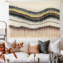 Macrame Wall Hanging Boho Chic Wall Art Macrame Wall Decor Fiber Yarn Tapestry Dip-Dye Living Room Home Bedroom Wall Decor 57" Wx 35" L by CozyNest Decor