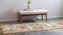 Unique Loom Rosso Collection Vintage, Traditional, Bohemian, Geometric, Distressed, Southwestern Area Rug (2' 7 x 10' 0 Runner, Beige/Orange) by CozyNest Decor