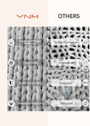 YnM Chunky Throw Blanket, Hand Knitted with Chenille Yarn, Skin Friendly, Ventilated and Breathable, Machine Washable, Home Décor Piece for Couch, Sofa and Bed (Glacier Grey, 50x60 Inch) by CozyNest Decor