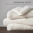 Luxury Faux Fur Throw Blanket, Soft Fluffy Faux Mink Blankets for Bed, Couch, Sofa, Thick Cozy Plush Warm Fur Throws with Reversible Velvet, Ivory Mink, 50"x60" by CozyNest Decor