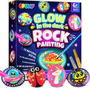 EPUMP Rock Painting Kit for Kids – Glow-in-The-Dark Arts & Crafts Set for Boys & Girls Ages 6-12, DIY Crafts Creative Painting Toys, Fun Art Supplies for Kids Activities & Birthday Gifts by TinyTreasures Baby Boutique
