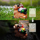 Garden Gnomes Decor Outdoor Statues Gnome on Highland Cow Hold Solar Cup Light Outdoor Decorations for Patio,Yard and Gift for Mom by GreenHaven Gardens
