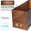 Worth Garden Metal Planter Box - 30" L x 11" W x 13" H Matte Bronze Heavy Duty Large Rectangular Steel Modern Plant Pot, Indoor Outdoor - Insert Plate with Drain Holes, Air Vents, No Assembly Required by GreenHaven Gardens