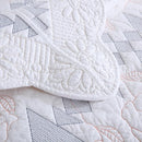MarCielo 3-Piece 100% Cotton Oversized Bedspread Lightweight Quilt Coverlet Embroidery Farmhouse Bedding Set (TC Colorful White, Oversized Queen (100"x106")) by CozyNest Decor