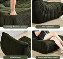 Bean Bag Chair, Fireside Chair Bean Bag Sofa Large Bean Bag Chair for Adults, Bean Bag Chairs for Teens with High Density Comfortable Foam, Memory Foam Bean Bag for Living Room, Bedroom (Green) by CozyNest Decor