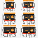 JUMPZYLLA Trampoline Outdoor 8FT 10FT 12FT 14FT 15FT 16FT with Enclosure and Ladder, ASTM Approved Recreational Trampoline for Kids and Adults, Anti-Rust Coated Frame by TinyTreasures Baby Boutique