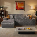 ovios 105” Modular Sectional Sofa with Thicken Seat Cushion, Cloud Couch with Deep Seat, Modern L-Shape Sofas Couches with Chaise,Upholstered Couches for Living Room Bedroom,Grey by CozyNest Decor