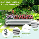 zizin 2 Pack Galvanized Raised Garden Bed Metal Oval Raised Garden Beds Outdoor Planter Box for Vegetables (6x3x1FT, Silver) by GreenHaven Gardens