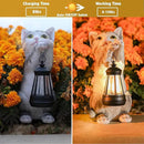 Solar Cat Garden Statue: Outdoor Cat Statues for Garden with Lights for Yard Art Lawn Ornaments Porch Patio Balcony Home House - Gardening Gifts for Women Grandma Mom by CozyNest Decor