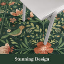 Moynesa Boho Bird 6x9 Area Rugs, Washable Ultra-Thin Dark Green Rugs for Living Room, Soft, Low Pile, Indoor Boho Large Throw Carpet for Bedroom Dining Room Under Table Office Playroom by TinyTreasures Baby Boutique