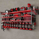 48" Large Power Tools Organizer Wall Mount,12 Drill Holder for Garage, Workshop Heavy Duty Storage Rack (Red) by GreenHaven Gardens