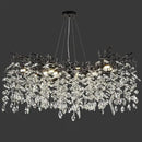 Modern Black Crystal Tree Branch Chandelier,14-Light 40" Black K9 Crystal Chandeliers for Living Room, Round Chandelier for Dining Room,High Ceiling,Kitchen Island,Foyer,Staircase by CozyNest Decor