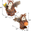 winemana 2 Pack Fall Decor Fox, Thanksgiving Decorations Indoor Sisal Foxes for Home Table Centerpiece Handmade Autumn Woodland Animal Friend Figurines with Pumpkin for Shelf Office Décor by CozyNest Decor