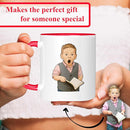 Personalized Coffee Mug, Custom Drawing Portrait Gift, Funny Customized Coffee Gift for Men & Women, Custom Mugs with Pictures, Red 11oz Customized Ceramic Tea Cup by TinyTreasures Baby Boutique