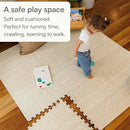 Lillefolk Baby Foam Play Mat - Baby Playmat | Tiles Interlocking Mat - Foam Baby Mat for Babies & Toddlers - Non Toxic Play Mat for Baby Tummy Time Mat Super Luxe Size 8x8 ft (16 Tiles), Beige by TinyTreasures Baby Boutique