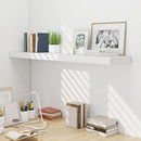 Fun Memories 55 Inch Fireplace Mentel Shelf, 10 Inch Deep Shelves for Display & Wall Storage, Rustic Wood Wall Shelf, Extra Long Floating Shelves for Living Room Laundry Room, White, Set of 1 by CozyNest Decor