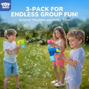 TOY Life 3 Pack Bubble Guns for Kids, Automatic Bubble Blower, Leakproof & Lightweight, Outdoor Summer Toys for Beach Travel, Easter Basket Stuffer, Party Favor, Birthday Gift for Toddlers Boys Girls by TinyTreasures Baby Boutique