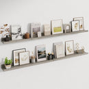 Picture Ledge Shelf, 56 Inch Elm Wood Floating Shelves for Wall, Nursery Bookshelf for Storage with Lip, Photo & Picture Ledge Shelves for Bedroom, Living Room, Kitchen (Grey, 56in Set of 2) by TinyTreasures Baby Boutique