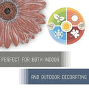 NAT & Jules Gerbera Daisy Flower Shaped Dimensional Indoor Outdoor 12 inch Cast Resin Decorative Garden Stepping Stone, Patio, Walkway Sculpture Yard Art, Terracotta by CozyNest Decor