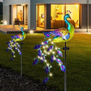 DREAMSOUL Solar Garden Lights Outdoor, Metal Peacock Decor Solar Lights Garden Stakes with Led String Lights, Waterproof Crackle Glass Ball Landscape Path Light for Lawn Patio by GreenHaven Gardens