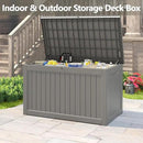 KAMABOKO 230 Gallon Outdoor Storage Box, Resin Deck Boxes Indoor and outdoor, Waterproof Storage Box Lockable Lid for Garden Tools, Package Delivery, Patio Cushions, Grey by GreenHaven Gardens