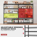REIBII 70"W Storage Shelves Load 1600LBS, Metal Shelving 5-tier Wire Shelving Unit Metal Shelves for Storage Adjustable Garage Shelving for Pantry Kitchen Garage Commercial school 70"W*15.8"D*72.4"H by CozyNest Decor