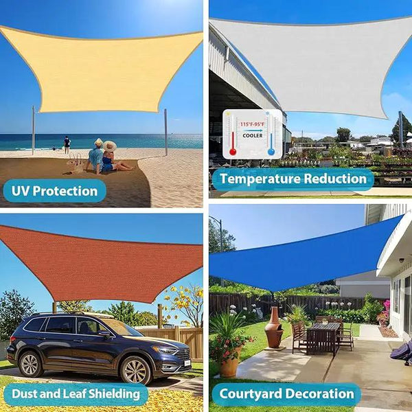 Amagenix Sun Shade Sail 4'X6' Curved Edge Outdoor Shade Canopy Turquoise Breathable 95% UV Block Shade Cloth for Patio Garden Backyard (We Make Custom Size), photo 2 of 7